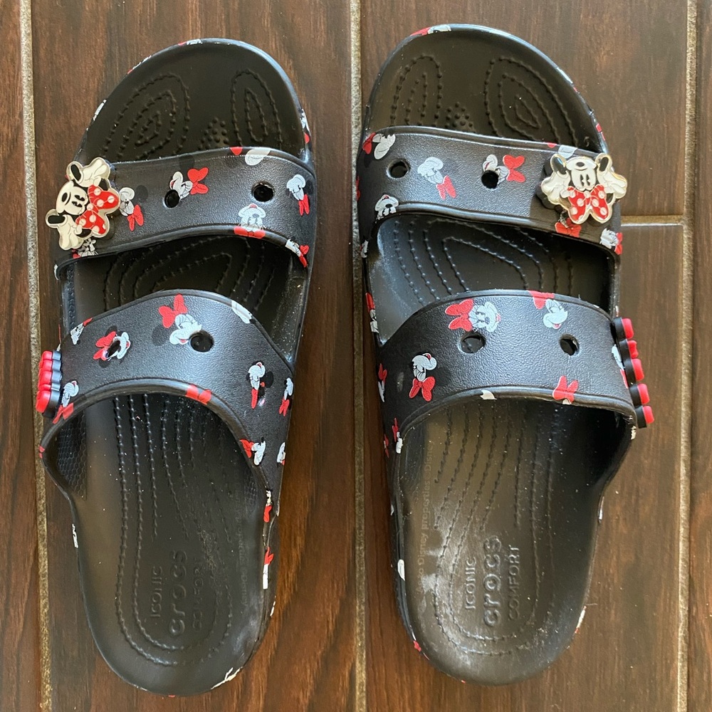 EUC Crocs Disney Minnie Mouse Slides Size US 8-10